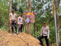 Aksi Nyata Cegah Karhutla, Polsek Lut Tawar Lakukan Monitoring dan Pasang Banner Himbauan Karhutla
