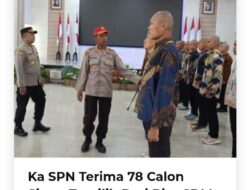 Ka.,SPN Terima 78 Calon Siswa Terpilih Dari Biro SDM Polda Babel