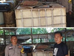 Polsek Bilah Hilir Cek Gudang yang Diduga Menimbun BBM Bersubsidi di Desa Sei Kasih