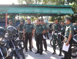 Kendaraan Dinas Kodim 0106/Aceh Tengah Diperiksa Oleh Wasgiatlog Bidang Alpal Dam IM