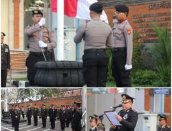 Sipropam Polres Karangasem Laksanakan Pengawasan Upacara HUT ke-80 RI, di Lapangan Pesat Gatra