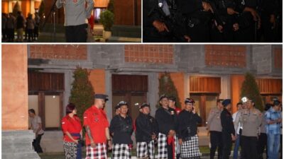 Antisipasi Unjuk Rasa, Polda Bali Gelar Apel Malam Siaga Amankan Markas Komando