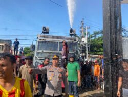Kebakaran Gudang Es Krim Aice di Lhokseumawe, Polres Kerahkan Personel Bantu Padamkan Api