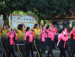 Peringati Hari Kesatuan Gerak Bhayangkari ke-73, Polres Jembrana Gelar Olahraga Bersama, Diikuti 183 Peserta