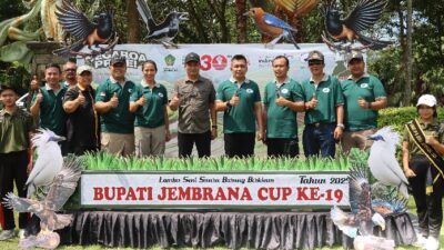 Dukung Pelestarian Satwa dan Ekonomi Kreatif, Kapolres Jembrana Hadiri Lomba Burung Berkicau Bupati Cup Ke-19 