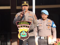 Polres Jembrana Gelar Apel Jam Pimpinan, Wakapolres Tekankan Disiplin dan Pelayanan Publik