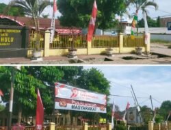 Polsek Bilah Hulu Laksanakan Pemasangan Umbul-Umbul Sambut HUT RI ke-80