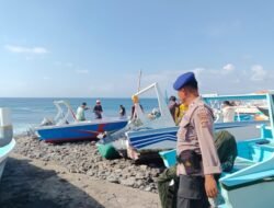 Antisipasi Cuaca Ekstrem, Polairud Polres Karangasem Gencarkan Patroli Dialogis di Pesisir Pantai Ujung