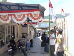 Semarakkan HUT RI ke-80, Polsek Lut Tawar Bersama Aparatur Kampung Hiasi Desa dengan Bendera dan Umbul-Umbul