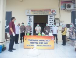 Polres Lhokseumawe Musnahkan Barang Bukti Sabu dan Ganja