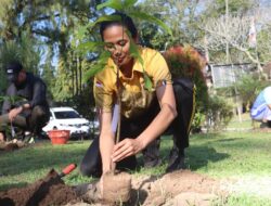 Kembangkan Komoditas Unggulan Kakao, Kapolres Jembrana Tanam Pohon Kakao Bersama Forkopimda