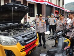 Kapolres Aceh Tengah Cek Kendaraan Dinas R2 dan R4, Pastikan Kesiapan Operasional Anggota