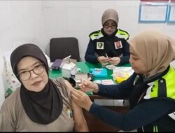 Sambut Hari Jadi Polwan ke-77, Polres Nganjuk Gelar Vaksinasi Influenza Untuk Personel