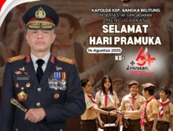 Kapolda Babel Beserta Staf dan Jajaran Mengucapkan Selamat Hari Pramuka ke 64