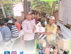 Di Momen Peringatan HUT RI ke 80, Polsek Padangbai Gelar Minggu Kasih Bersama Buruh Bangunan