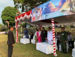 Polsek Bebandem Hadiri Upacara HUT RI ke 80, di Lapangan Melawa Kecamatan Bebandem