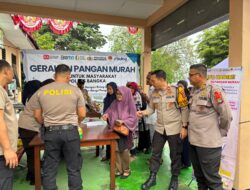 Meski Hujan, Gerakan Pangan Murah Polsek Sungailiat Diserbu Warga, 4 Ton Beras SPHP Ludes Terjual