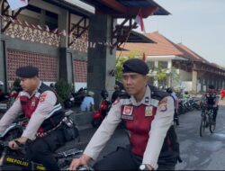 Cegah Gangguan Kamtibmas Polres Jembrana Gelar Patroli Bersepeda Presisi, di Pusat Keramaian