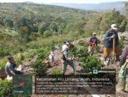 Babinsa Koramil 07/Atu Lintang Dampingi Petani Tanam Padi Gogo di Desa Atu Lintang