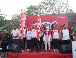 Kapolda Bangka Belitung Kibarkan Bendera Start 5 K Tins Half Marathon Yang Diselenggarakan PT.Timah TBK.
