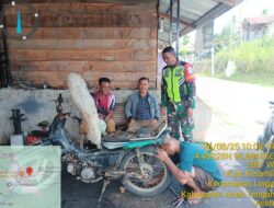 Babinsa Koramil Linge Jalin Komunikasi Sosial dengan Warga Desa Kute Riyem