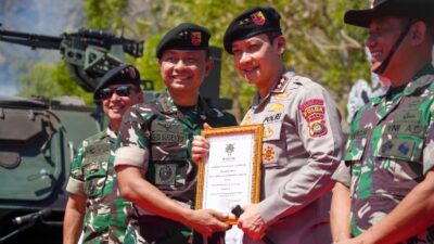 Perkuat Sinergitas, Kapolda Bali Hadiri penutupan Latihan Menembak Senjata Kendaraan Tempur Denkav 4/Simha Pasupati TA 2025