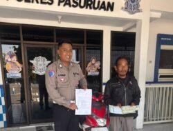 Operasi Lalu Lintas Polres Pasuruan Berhasil Temukan Motor Hilang 7 Bulan di Jombang