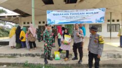 Polsek Betung melaksanakan gerakan pangan murah (GPM) dengan mendistribusikan 10 ton beras
