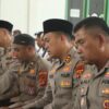 Kapolres banyuasin bersama personil polres Banyuasin melaksanakan solat ghaib dan yasinan mendoakan almarhum Affan