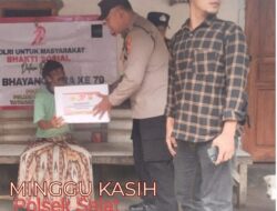 Bentuk Perhatian Polsek Selat kepada Warga Kurang Mampu, Gelar Minggu Kasih di Banjar Dinas Sebudi Desa Sebudi, Kec. Selat