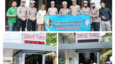 Ratusan Sak Beras Habis Terjual di Program Gerakan Pangan Murah Polri (GPMP) Sie STNK Polda Sulsel