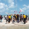 Kapolres AKBP Indra Feri Dalimunthe Sambut Pecinta Alam 8 Mahasiswa Unas Makasar Yang Berlabuh di Pantai Serdang Manggar Belitung Timur