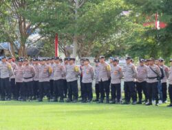 Polres Aceh Tengah Gelar Apel Kesiapan Pengamanan Unjuk Rasa AGM
