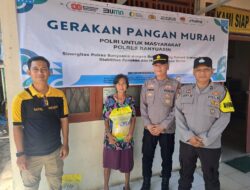 Polsek Talang Kelapa melaksanakan Gelar Gerakan Pangan Murah di Dua Lokasi sebanyak 12 ton