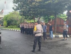 Anggota Lantas Polres Karangasem Laksanakan Serah Terima Tugas Jaga, Dari Petugas Piket Lama ke Petugas Piket Baru
