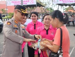 Peringati Hari Kesatuan Gerak Bhayangkari (HKGB), Polres Karangasem dan Bhayangkari Gelar Vaksinasi Rabies 