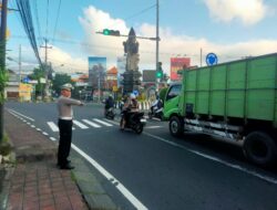 Ciptakan Ketertiban dan Kelancaran Arus Lalulintas,  Personil Sat Lantas Laksanakan Gatur Pagi di Ktl 1 Subagan