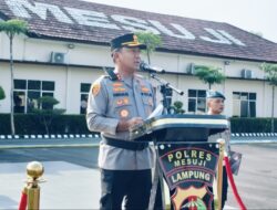 Jajaran Polres Mesuji Melaksana Kan Upacara Peringatan Hari Olah Raga Nasional Bertempat Di Lapangan Apel Mapolres Mesuji