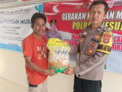 Dalam Mendukung Program Pemerintah, Jajaran Polres Mesuji Melaksana Kan Gerakan Pangan Murah (GPM)