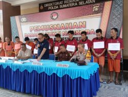 Jaringan Narkoba Antarprovinsi Terbongkar, 20 Tersangka Dibekuk di Sumatera Selatan