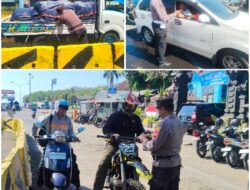 Polsek Kawasan Pelabuhan Padangbai Perketat Pemeriksaan Kendaraan, di Pelabuhan Padangbai