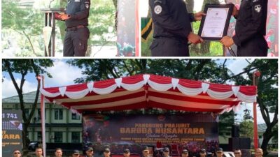 Kunjungan Kerja Danrem 163/Wira Satya Berikan Penghargaan, kepada Satgas Pamtas Republik Indonesia Yonif 741/GN
