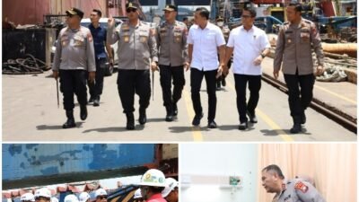 Kapolda Kepri Tinjau Lokasi Kebakaran Kapal Tanjung Uncang Batam, dan Jenguk Korban di Rumah Sakit 