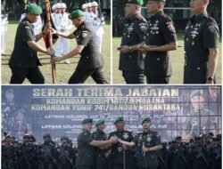 Danrem Pimpin Serah Terima Jabatan Dandim 1617/Jembrana dan Danyonif 741/GN Tradisi Militer Penuh Khidmat di Lapangan Makoyonif 741/GN