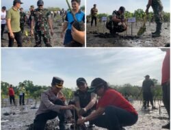 Dukung Pelestarian Lingkungan yang Bersih Asri dan Hijau, Dandim 1617/Jembrana Tanam Mangrove dan Bersih Bersih Sampah