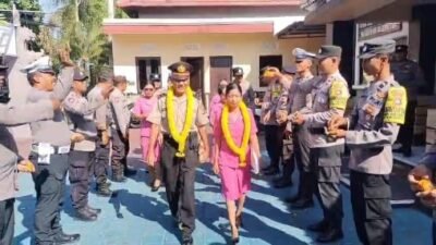 Kapolsek Kubu Pimpin Pelepasan Anggota Polsek Kubu, yang Memasuki Masa Purna Bakti