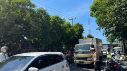 Kasat Lantas polres Karangasem Pimpin Langsung Pengaturan Arus Lalulintas, di Pasar Amlapura