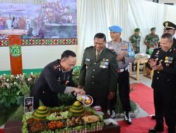 Kapolres Aceh Tengah Berikan Suprise Nasi Tumpeng di HUT ke-80 TNI, Wujud Soliditas dan Kekeluargaan TNI–Polri