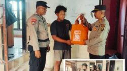 Polsek Pelabuhan Padangbai Gelar Giat Minggu Kasih, Bagikan Paket Sembako kepada Warga Kurang Mampu
