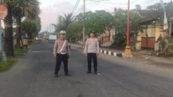 Sat Lantas Polres Karangasem Amankan Jalur Car Free Day, di Jalan Veteran